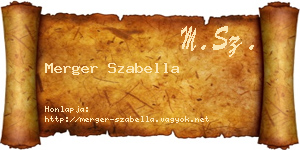 Merger Szabella névjegykártya